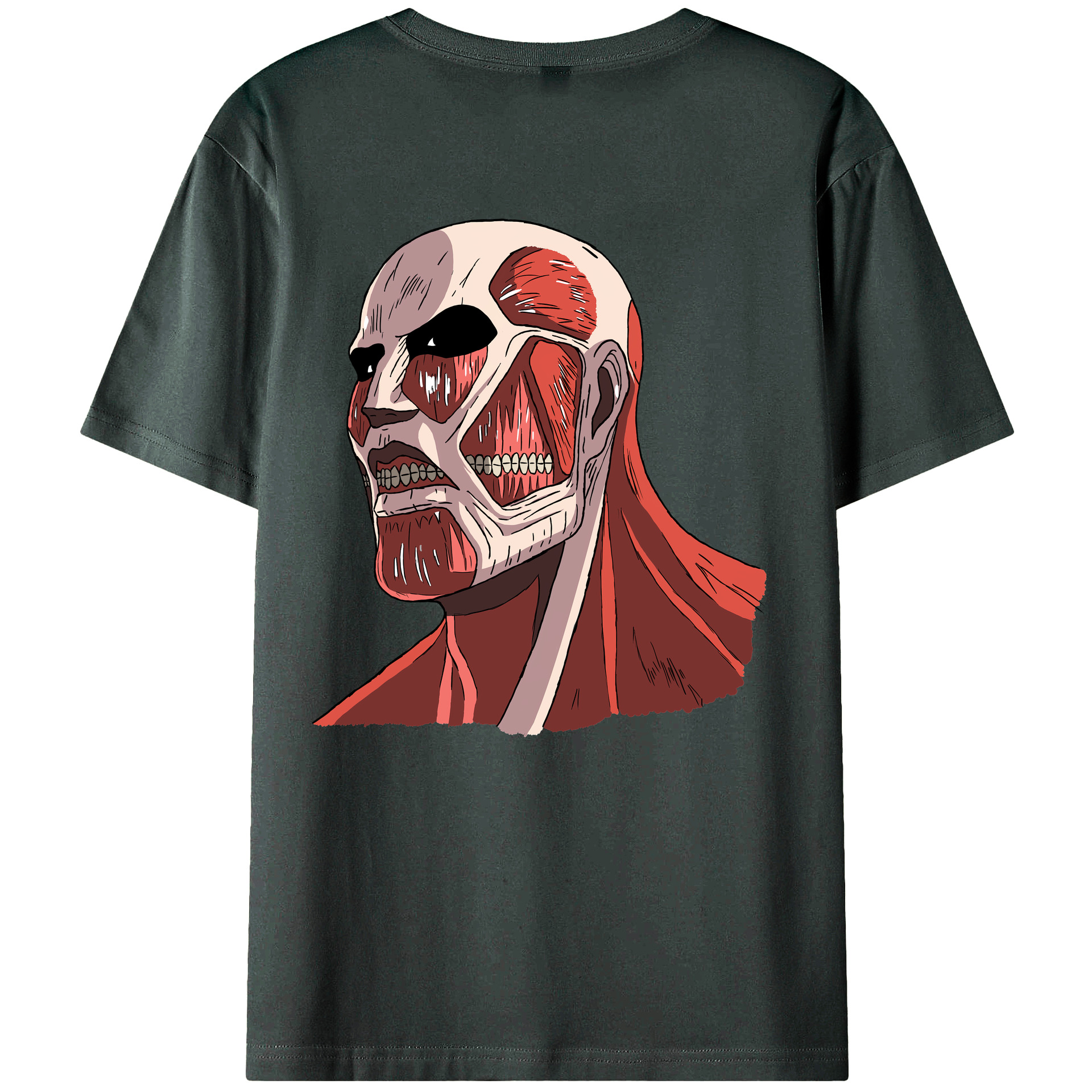 （画像用） 進撃の巨人 Attack on Titan 綿100％ メンズ半袖Tシャツ（バックプリント） 通気性